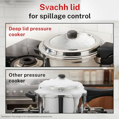 Image 5 of Prestige 6.5 Litre Stainless Steel Deluxe Alpha Svachh Outer Lid Pressure Cooker