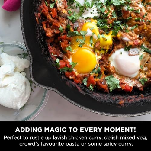 Image 5 of Meyer Pre-Seasoned Cast Iron 3 Piece Cookware Set - 20cm Frypan + 20cm Kadai with Interchangeable Lid