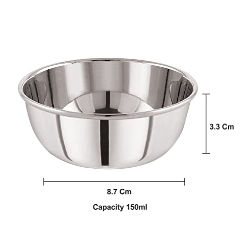 Image 5 of neelam Stainless Steel Prem Vati Set of 6, 150 ml