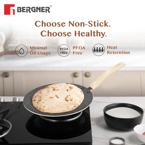 Image 4 of BERGNER Earth Black Non-Stick 26 cm Concave Roti Tawa