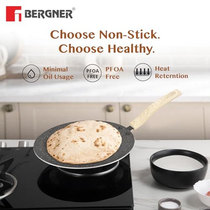 Image 4 of BERGNER Earth Black Non-Stick 26 cm Concave Roti Tawa