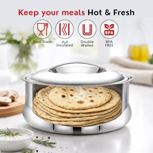 Image 3 of AVIAS Ruby Press Type Insulated Stainless Steel Casserole 2000ml