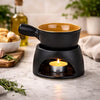 Image 1 of Ceramic Black for the product Pure Source India Ceramic Fondue Burner, Aroma Burner Ceramic Oil Diffuser, Home Bedroom Decor Christmas Housewarming Gift