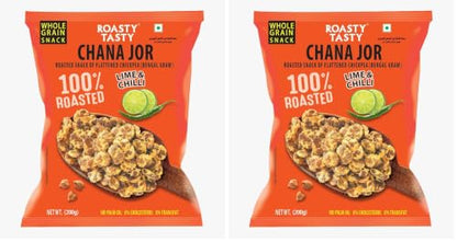 Image 1 of Default Title for the product Roasty Tasty Roasted Chana Jor Lime & Chilli Whole Grain Indian Snacks 200g
