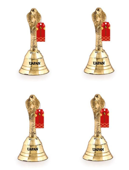 Image 2 of 2.5 Inch / Pack of 4 for the product Uapan Brass Nagpari Garun Puja Bell