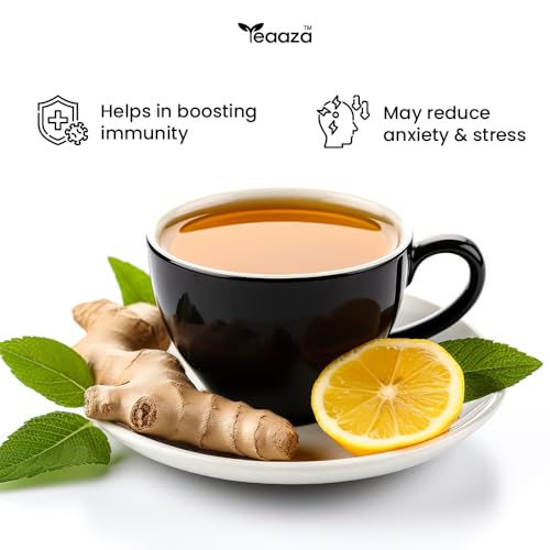 Image 7 of Teaaza Green Tea With Tulsi And Ginger Blend -100 Grams