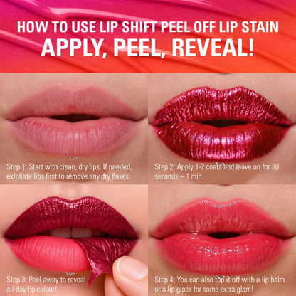 Image 5 of Makeup Revolution Sunset Shift Peel Off Lip - Stain Flushed Pink