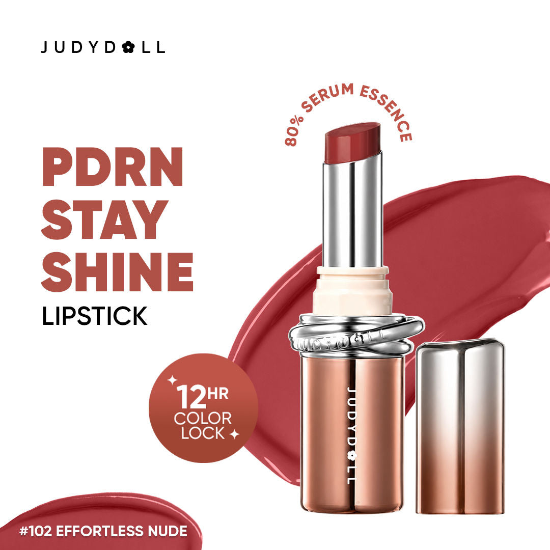 Image 3 of 3 gm / 102 Effortless Nude / Pack of 1 for the product JUDYDOLL Stay Shine Lipstick