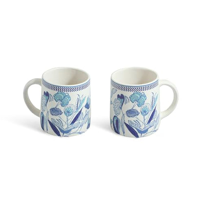 Image 3 of ExclusiveLane Floral Bliss Ceramic Coffee Mugs Set of 2 (300 ml)