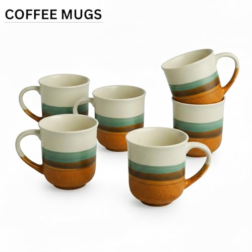 Image 2 of ExclusiveLane Zen Garden Ceramic Coffee Mugs Set of 6 330 ml