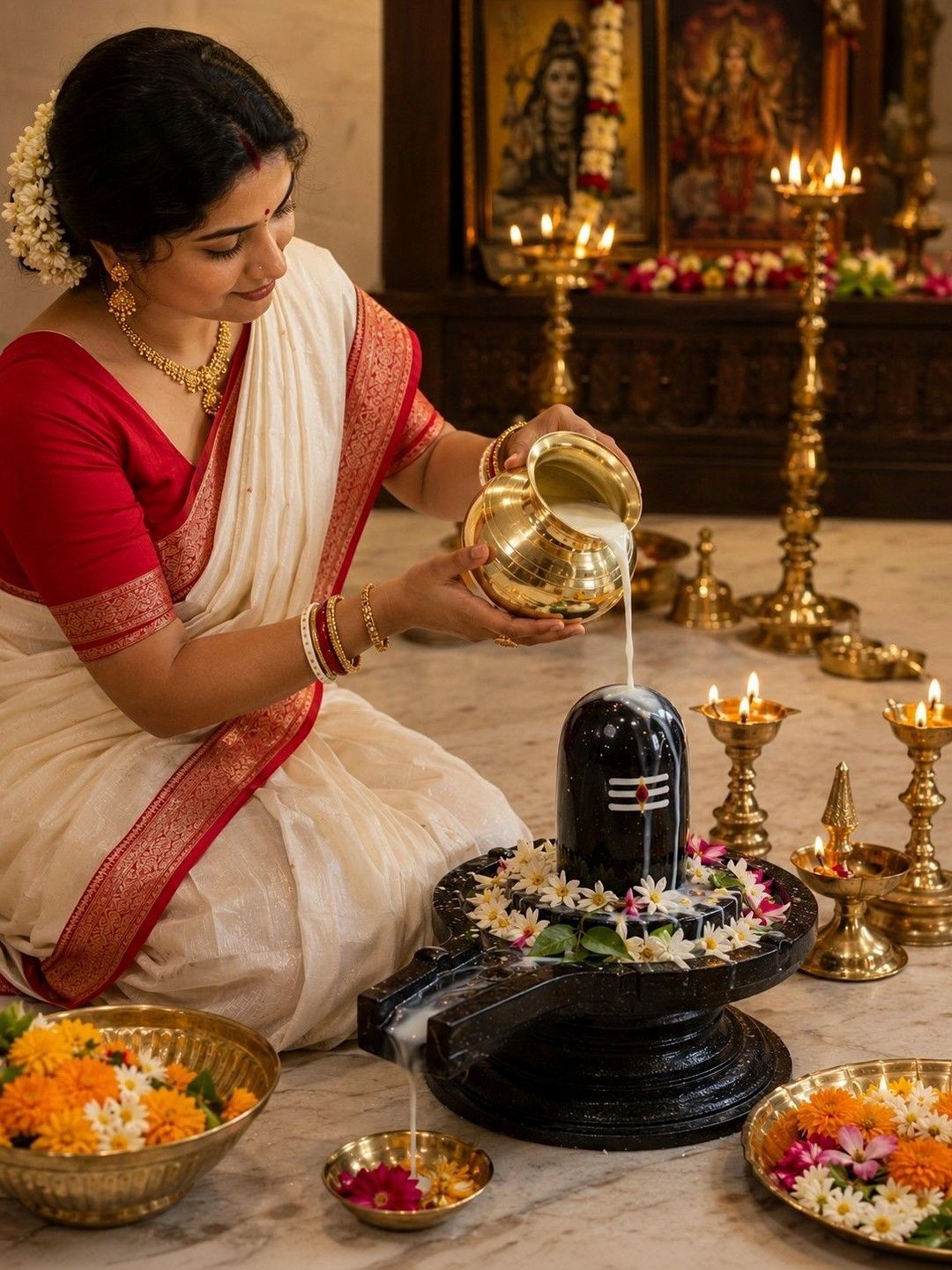 Image 5 of HATEKHORI Brass Pooja Kalash