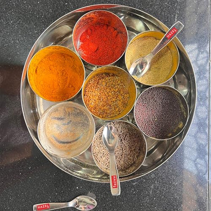 Image 5 of HAZEL Stainless Steel Masala Spoons Set of 6, 8.8 Cm