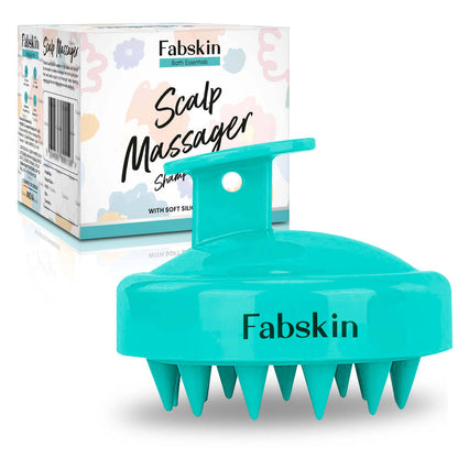 Image 1 of 1 Pc / Pack of 1 for the product Fabskin Hair Scalp Massager & Shampoo Hair Brush Prevents Dandruff - Aqua Green