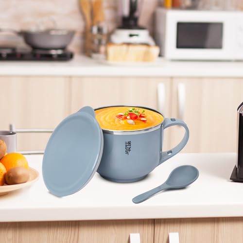 Image 3 of Jaypee Plus Stainless Steel Soup Bowl with Lid & Spoon Holder