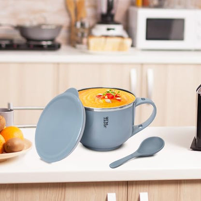 Image 3 of Jaypee Plus Stainless Steel Soup Bowl with Lid & Spoon Holder