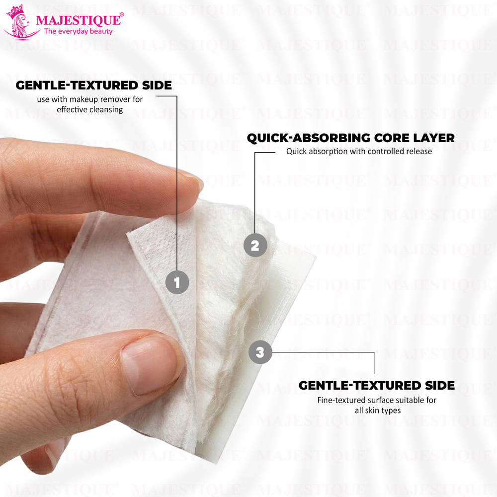 Image 4 of Majestique Cotton Face Pads with Reusable Sponge