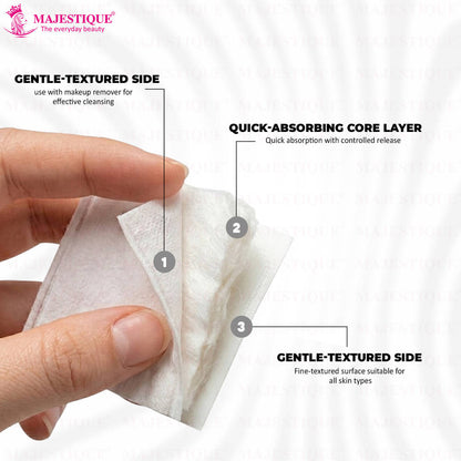 Image 4 of Majestique Cotton Face Pads with Reusable Sponge