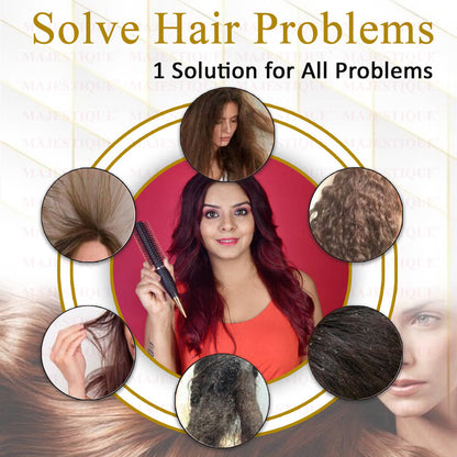 Image 7 of Majestique Roller Round Brush HR157 for Blow Drying Detangling Brush Wet & Dry