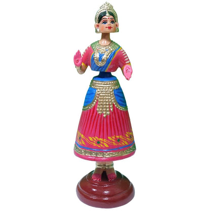 Image 3 of Pink for the product Kondapalli Handmade Dancing Doll | Size 12.9 Inch
