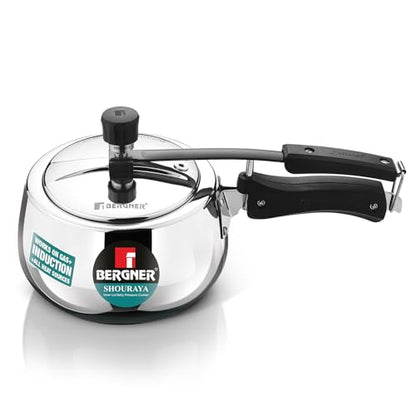 Image 2 of BERGNER Shouraya Triply Stainless Steel Pressure Cooker 2.5 Litres
