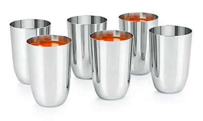 Image 2 of neelam Stainless Steel 7, 18 Gauge PRM New Juicy Glass, 300 ml, Set of 12