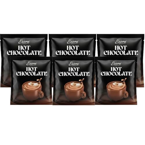 Image 1 of Pack of 1 for the product Evora Greens Hot Chocolate Premix 50g Pack of 6 | Rich Creamy Chocolate Drink Mix