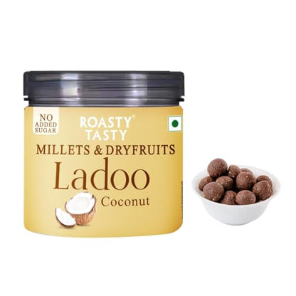 Image 1 of Coconut / Pack of 1 for the product Roasty Tasty Coconut - Millets & Dryfruits Ladoo
