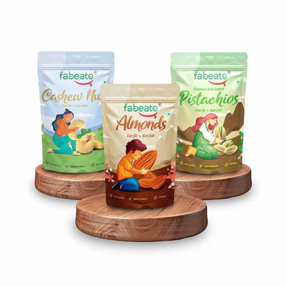 Image 1 of Fabeato Natural Premium Dry Fruits Combo Almonds, Cashews, Pista