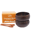 Image 1 of 900 ml / Set of 2 for the product Thenga Handmade Jumbo Coconut Shell Bowls with Spoons