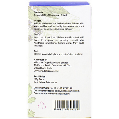Image 3 of Vrinda Rosemary Aromatic & Therapeutic Essential Oil