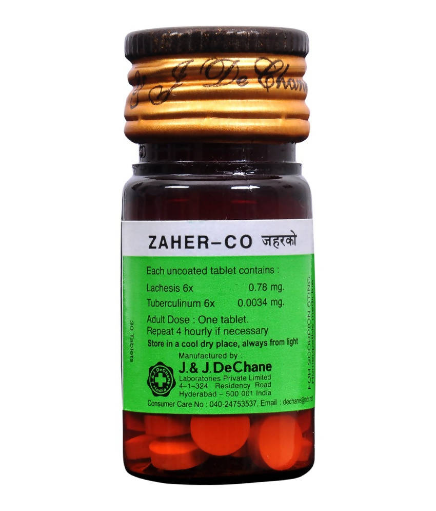 Image 1 of 30 tabs for the product J & J Dechane Homeopathy Zaher-Co Tablets