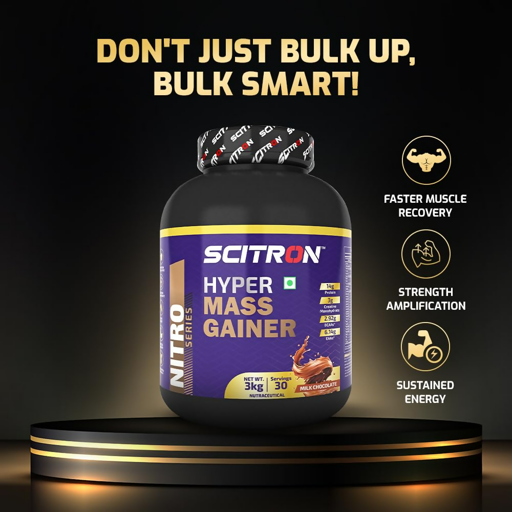 Image 6 of Scitron Nitro Series Hyper Mass Gainer Milk Chocolate
