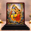 Image 1 of Default Title for the product Radha Krishna Wooden Idol for Pooja Room 4x5 Inch HD Printed Elegant Bhakti Decor