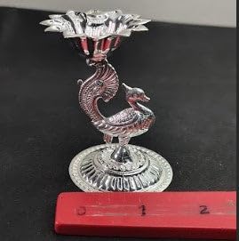 Image 3 of Dista Silvers Silver Peacock Diya Pair 52gm