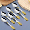 Image 1 of Default Title for the product Parage 6 Pieces Stainless Steel 24k Golden Tea Spoons Set, 14 cm Long