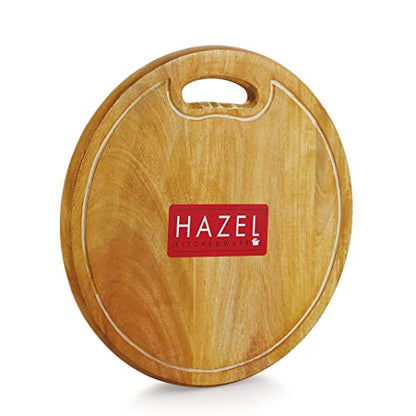 Image 1 of Default Title for the product HAZEL Neem Wood Round Chopping Board 13 Inch