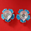 Image 1 of Default Title for the product Dista Silvers Silver Fancy Diya Flower Pattern Blue 26.83g