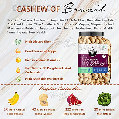Image 4 of Forest Found Brazilian Whole Cashew Nut 500 Gm