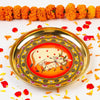 Image 1 of Default Title for the product Klassic 8 Inch Handcrafted Brass Thali/Aarti Plate, Medium(Pack Of 1, Golden)
