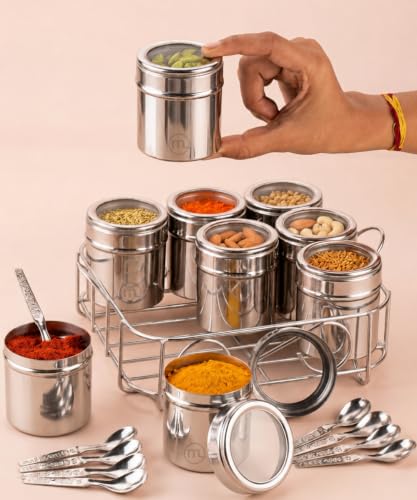 Image 1 of Default Title for the product Mishaa Steel Multipurpose Storage Containers 130ml Each