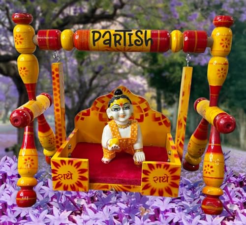 Image 2 of For Idol Size 3 & 4 for the product Partish Jhula for Laddu Gopal | Krishna Bal Gopal Jhula for Ladoo Gopal - Swing for Kanha Ji