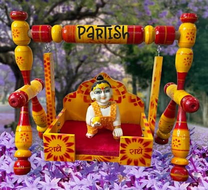 Image 1 of For Idol Size 0,1 & 2 for the product Partish Jhula for Laddu Gopal | Krishna Bal Gopal Jhula for Ladoo Gopal - Swing for Kanha Ji