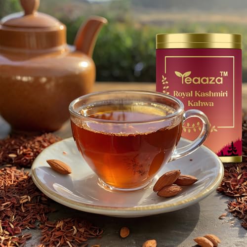 Image 7 of Teaaza Royal Kashmiri Kahwa Green Tea, Herbal Tea | 50 Gm Granules