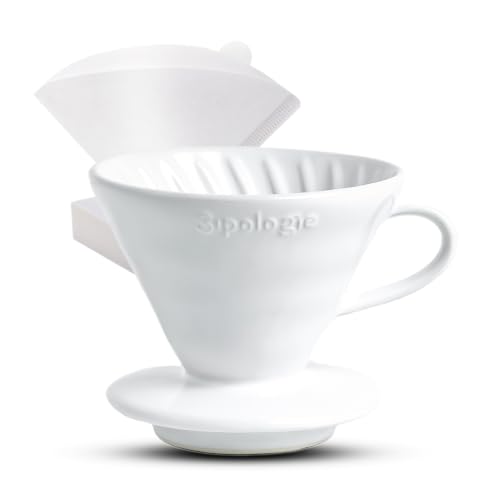 Image 1 of Default Title for the product Sipologie Clarity Pour Over Coffee Maker, 50 Filter Papers Included, 1 Cup