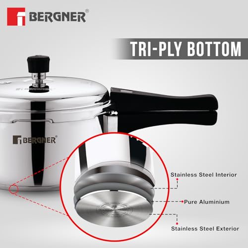 Image 5 of BERGNER Sorrento Stainless Steel Pressure Cooker 5 Litres