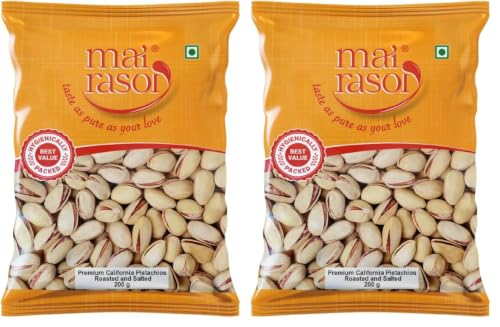 Image 1 of 200 gm (Pack of 2) for the product MAI RASOI Premium Roasted and Salted Pistachios