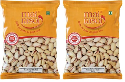 Image 1 of 200 gm (Pack of 2) for the product MAI RASOI Premium Roasted and Salted Pistachios