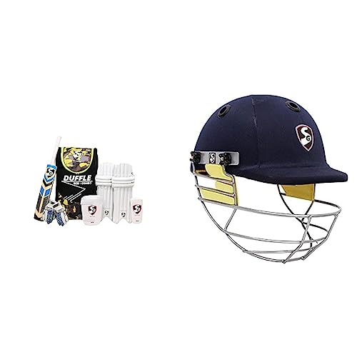 Image 1 of Default Title for the product SG Kashmir Eco Cricket Kit, Full Size blazetech XL Cricket Helmet, x-Large, Blue