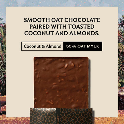 Image 3 of Manam Chocolate Signature Inclusion Tablet - Coconut & Almond, 55% Oat Milk - 80g