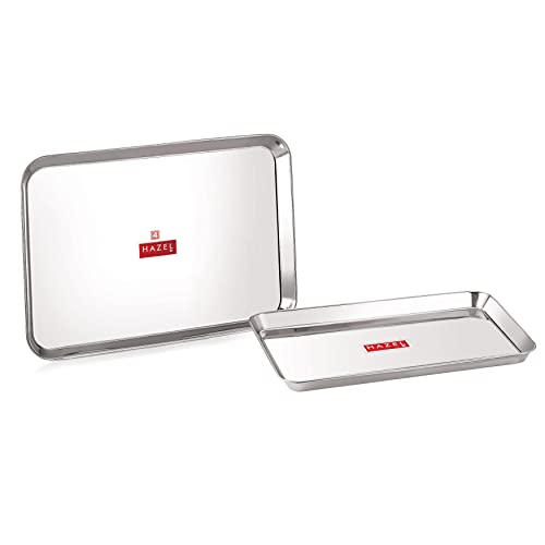 Image 9 of 2 / Medium & Extra Large for the product HAZEL Stainless Steel Serving Tray